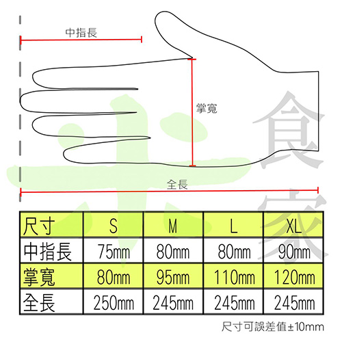 NBR無粉合成手套S